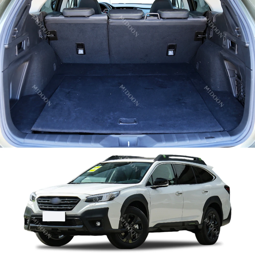MIDOON For Subaru Outback 2021 2022 2023 Car Trunk Mat Cargo Liner PU Leather Full Cover Waterproof Interior Accessories