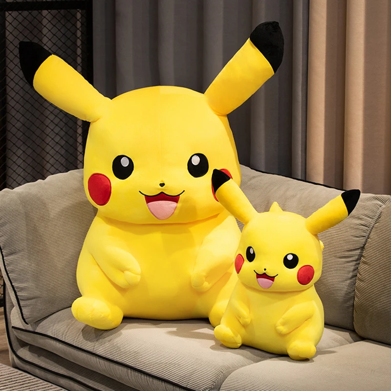 Oreiller en peluche jaune Pokemon Pikachu, 30cm, dessin animé Kawaii, jouets en peluche, cadeaux d'anniversaire créatifs pour décoration de chambre d'enfants