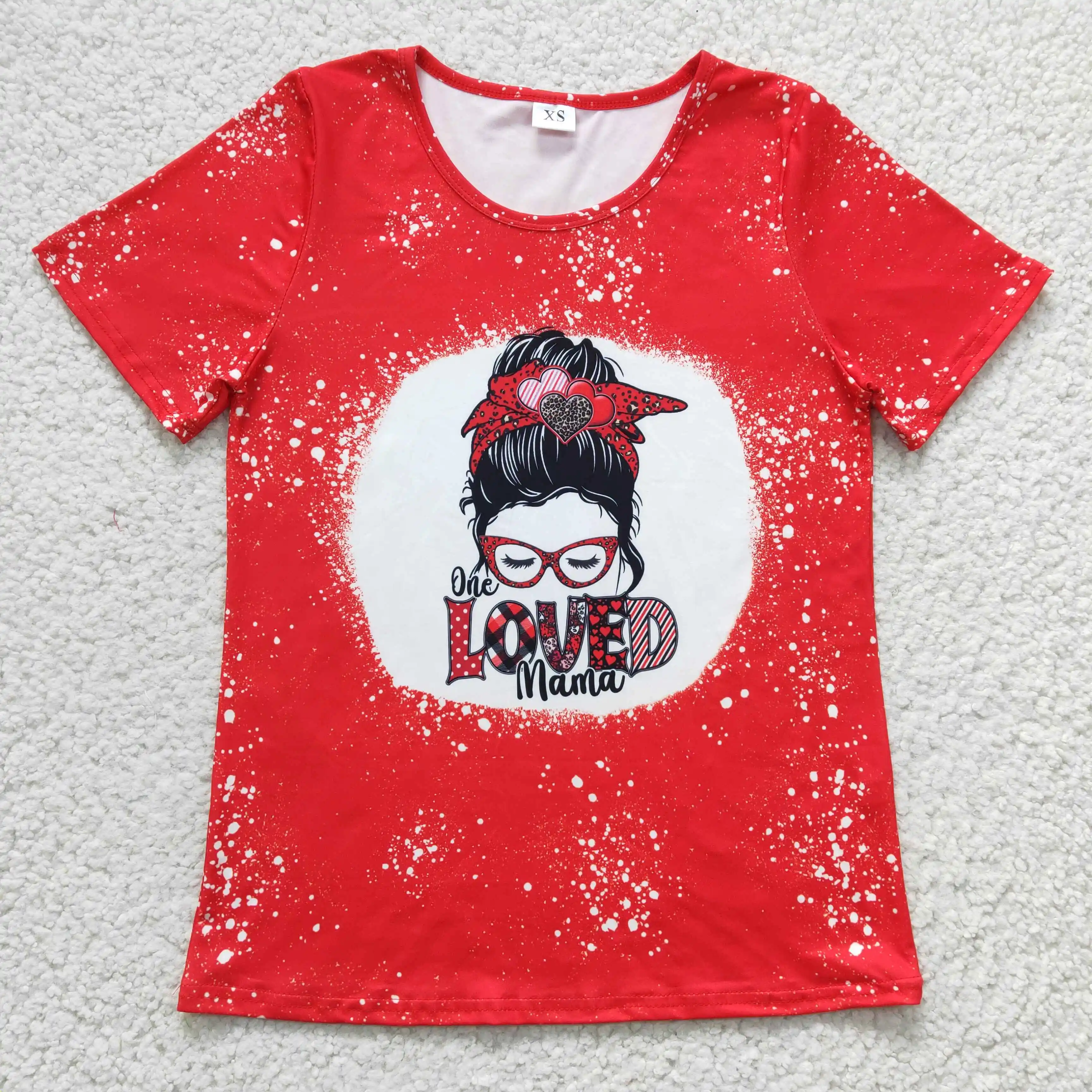 New Updated Wholesale RTS Adult Red Boutique Tops Mama's Summer T Shirts Mom and Me Clothes