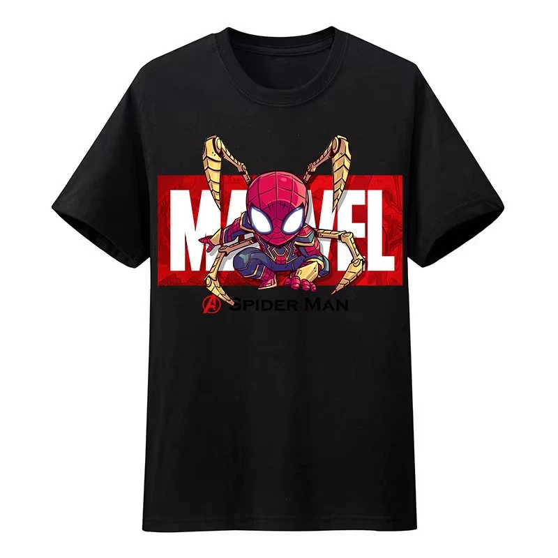 2026 new Marvel Summer T-shirt - Pure cotton fabric comfortable and breathable with classic cartoon prints