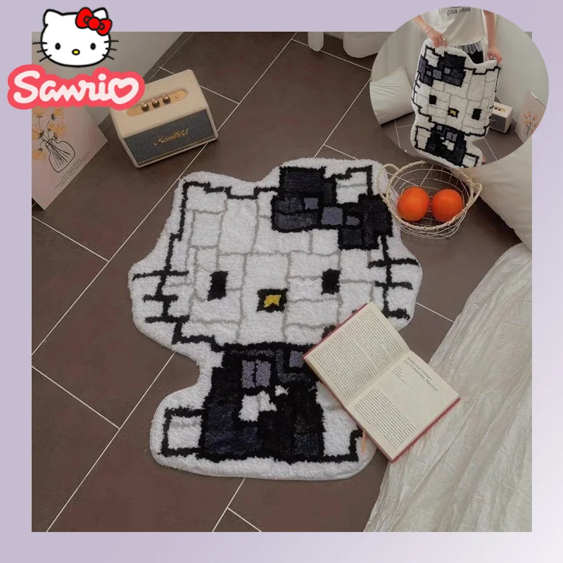 

Sanrio HelloKitty ковер для девочек, прикроватная тумбочка для спальни, милые модные мягкие плюшевые напольные коврики для дома, спальни, прикроватный ковер, украшение для комнаты