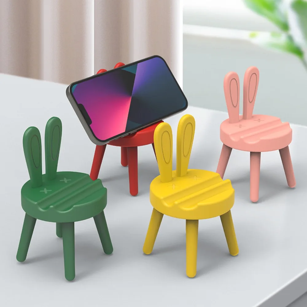 Creative Chair Mobile Phone Stand Portable Chair Stool Lazy Mobile Phone Stand Candy Color Multi-Angle Chair Phone Holder