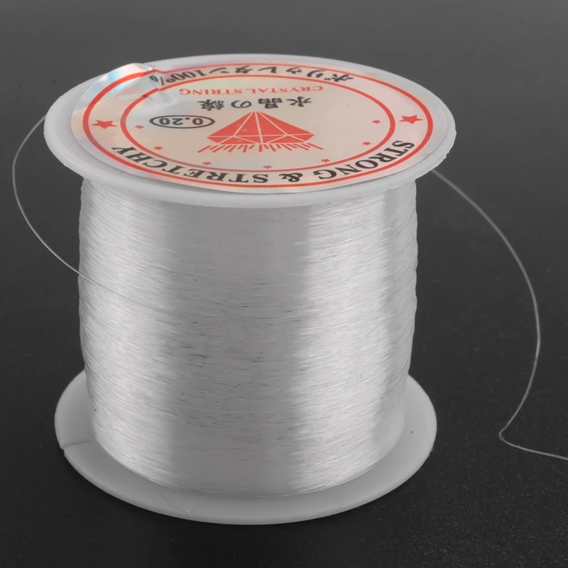 

Прозрачная нейлоновая леска диаметром 0,2 мм, катушка с бисером