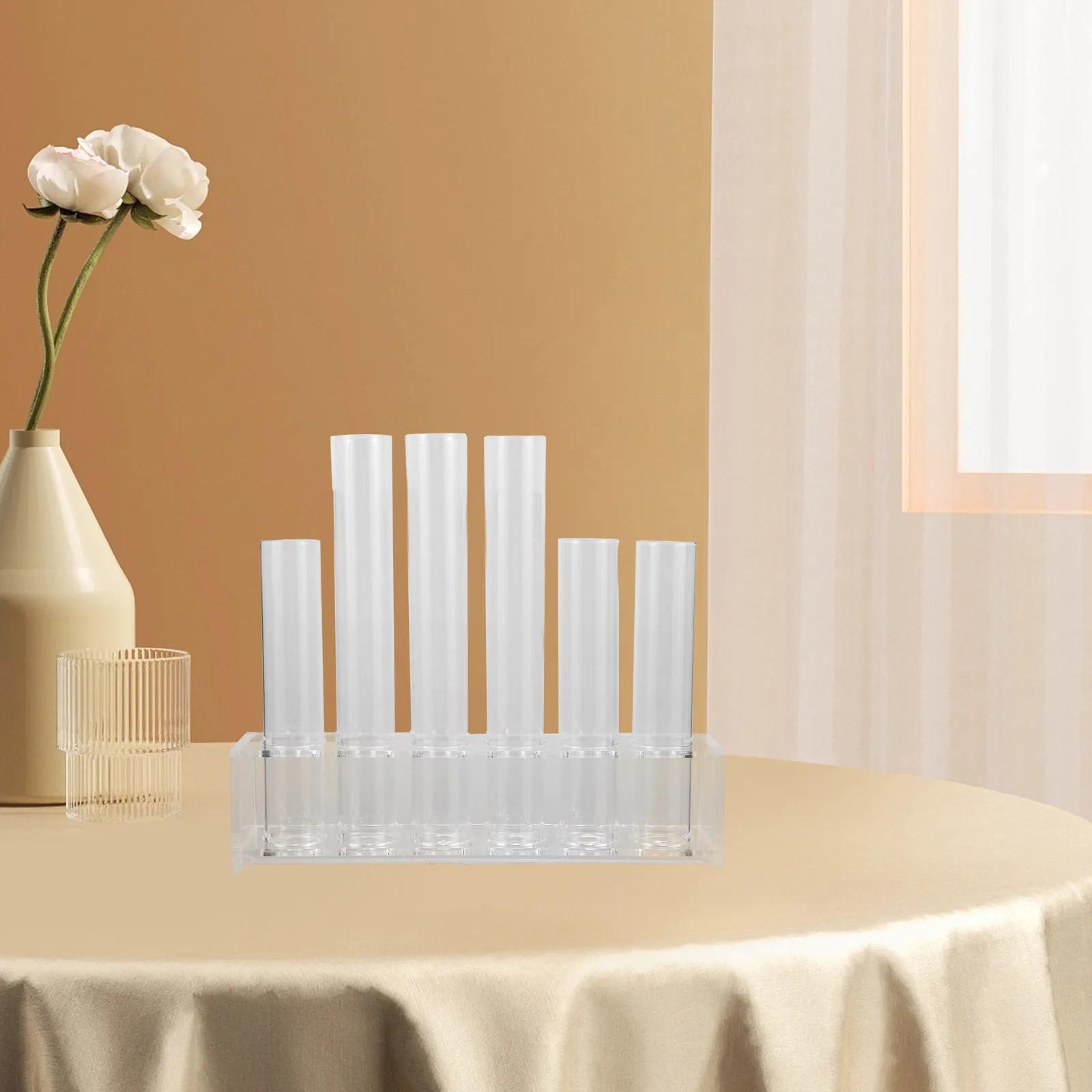 

1Set Glass Propagation Test Tube Vase Clear Plastic Holder Plant Starter Hydroponic Planter for Home Decor Propagation Stations