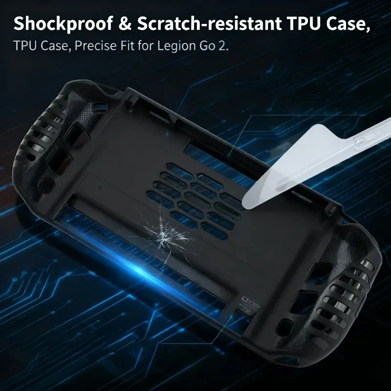 For Legion Go 2 2025 Soft TPU Cover Case with Cooling Vents Anti-Scratch Anti-shock Protector for Legion Go 2 Handhled Console - Image 4
