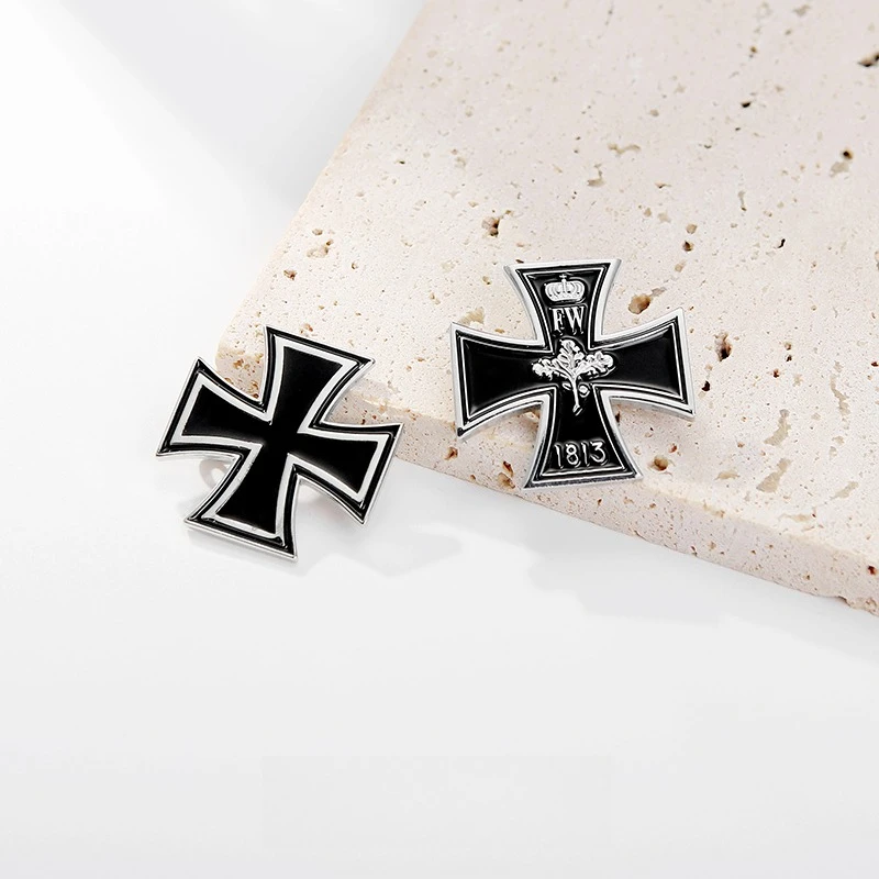 شارة مكررة من الصليب الحديدي الألماني من الدرجة الأولى ملحقات عتيقة بروسية شارة بدبوس متقاطعة ملحق تذكاري #4