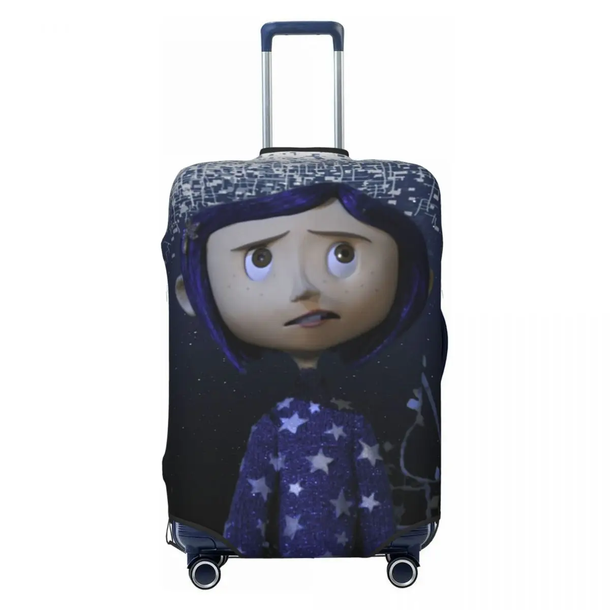 

Horror Film Coraline Suitcase Cover Elastic Halloween Luggage Covers Protector for 18-32 inch