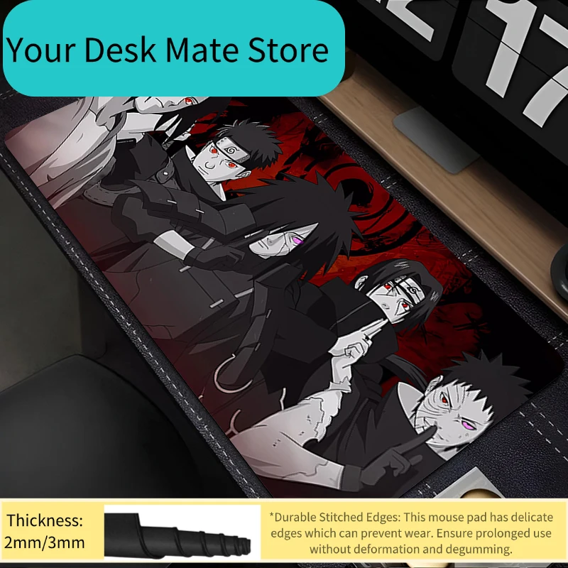 Mouse Pad XXL Naruto Akatsuki Lockedge Large Gaming Accessories Computer Gamer Keyboard Mouse Mat Desk Mousepad For Gift
