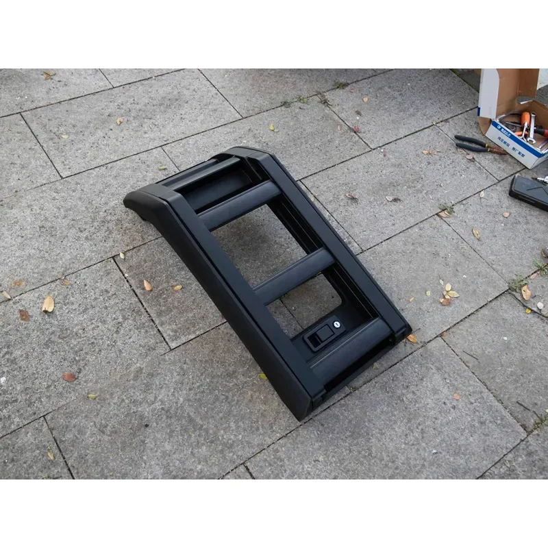 2024 New Design Black Aluminum Folding Ladder, Heavy Duty Offroad Roof Rack Accessories