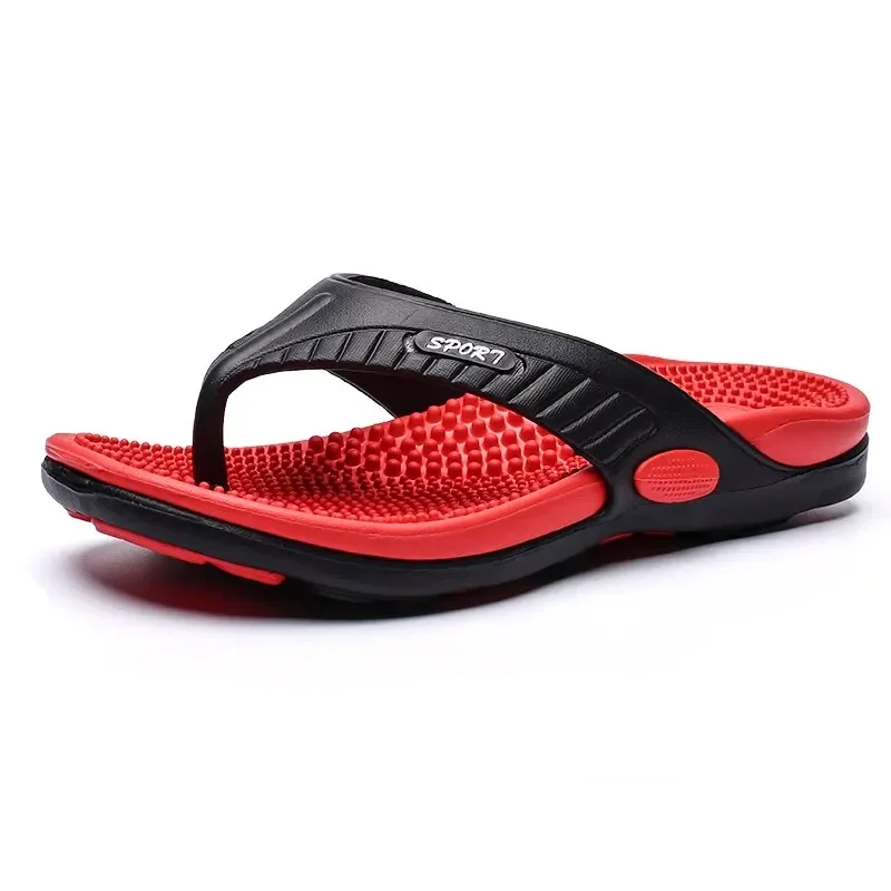 Summer Slippers Men Flip Flops Beach Sandals Non-slip Casual Flat Shoes Massage Indoor House Shoe Men Outdoor Slides Sandals 46