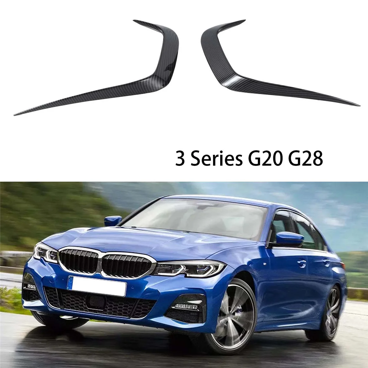 Rear Side Wind Blade Rear Bar Wind Blade Rear Wind Blade Exterior Trim Rear Fascia Auto for BMW New 3 Series G20