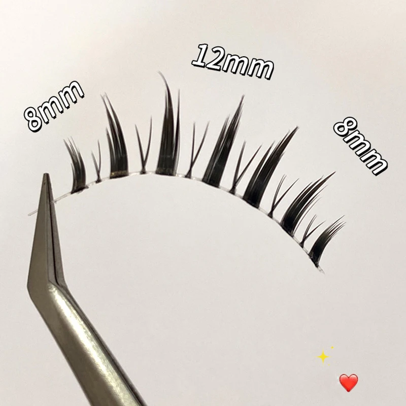 New Hand Thick False Eyelashes Tapered Cross Messy Soft Natural Fake Eyelashes Daily Dating Makeup Tools Eyelashes Manga Lashes