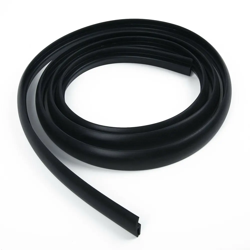 New 1.7m Black Under Front Windshield Panel Car Ageing Rubber Seal Strip Trim Moulding Water Diversion