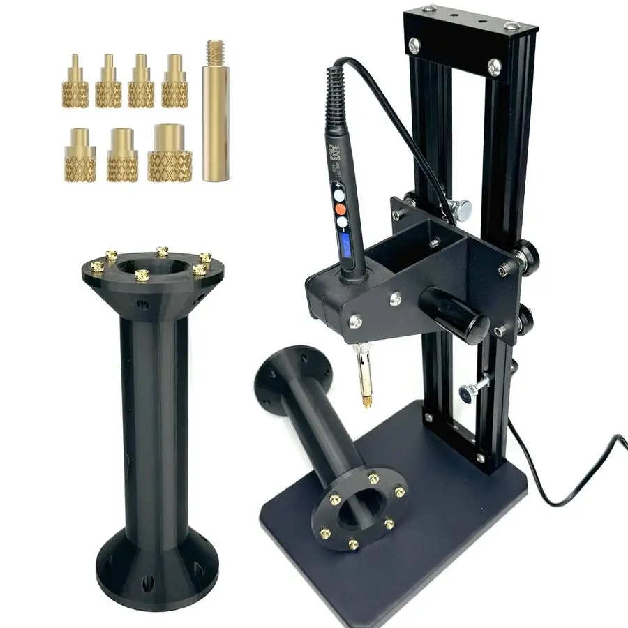 

Heat Press MachineHeat Set Insert Tool Insertion Height 210mm with Heat Set Tips M2M8 add Brass Metric Knurled Nuts for Threaded