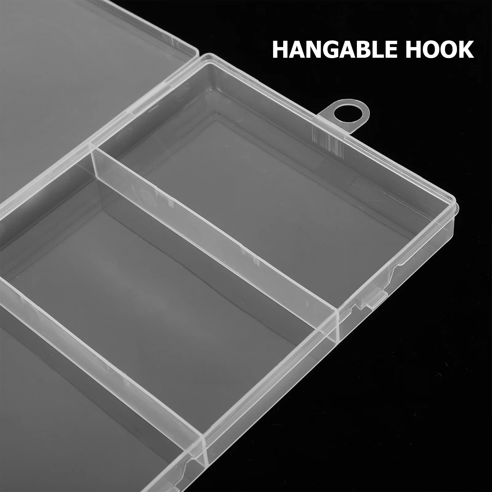 

Clear Paper Clip Storage Box Large Capacity Plastic Desk Organizer Container Multi-Use Case for Office Small Items