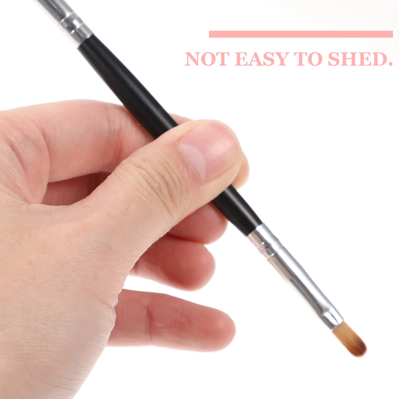 فرشاة ظل العيون عالية الجودة، فرشاة مكياج اصطناعية للبودرة، أنبوب فضي، أدوات مزج طبيعية للوجه والعيون