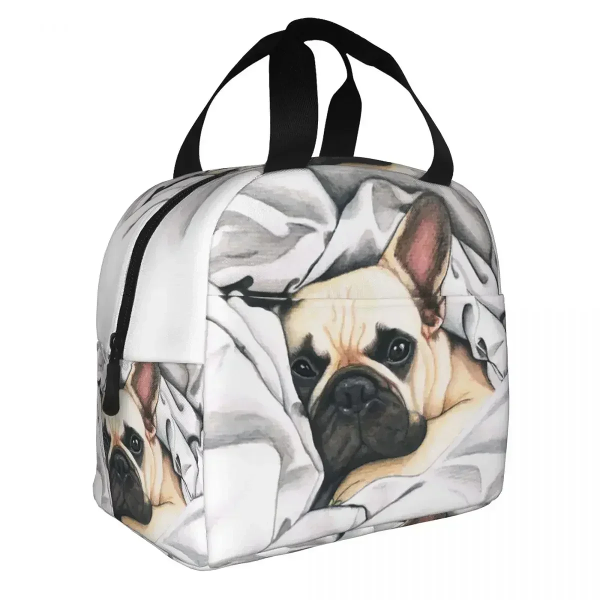 2023 New French Bulldog Insulated Lunch Bag For Outdoor Picnic Frenchie Pet Portable Cooler Thermal Lunch Box Women Children