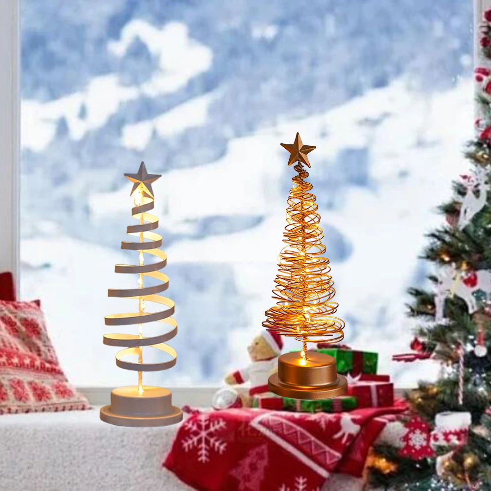 LED Christmas Tree Lights, Christmas Tree Ornaments, Holiday Decorative Lights, Room and Bedroom Decoration Small Lamp