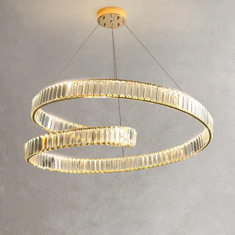 Living room crystal chandelier, luxury modern creative Italian personality minimalist designer