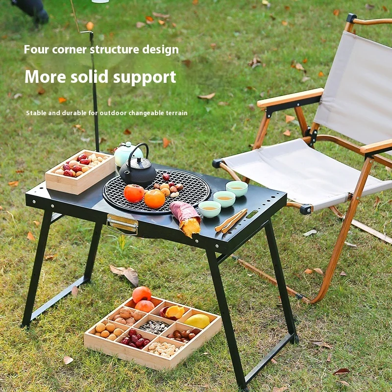 

Portable Outdoor Charcoal Stove Folding Encircled Table Stainless Steel Home Courtyard Tea Cooking Cross-Border Wholesale