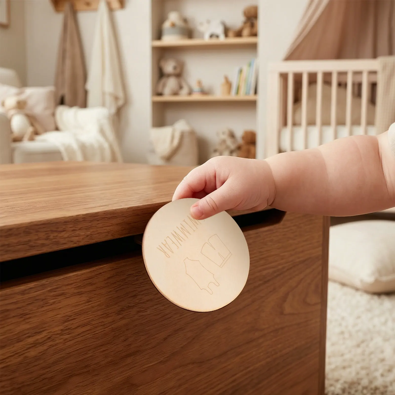 23Pcs Wooden Clothing Category Markers Nursery Drawer Organization Labels Baby Clothes Sorting Classification Tags Newborn