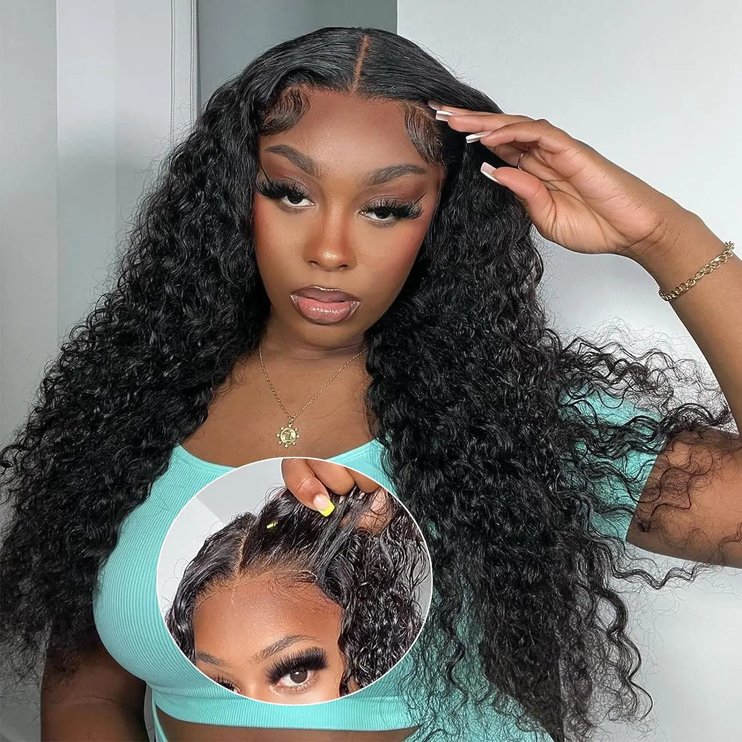 Glueless Human Hair Wig  Reay To Wear 5×5 6x4 HD Lace Closure Wig 30 Inch Deep Wave Frontal Wig  Pre Cut Curly Human Hair Wigs