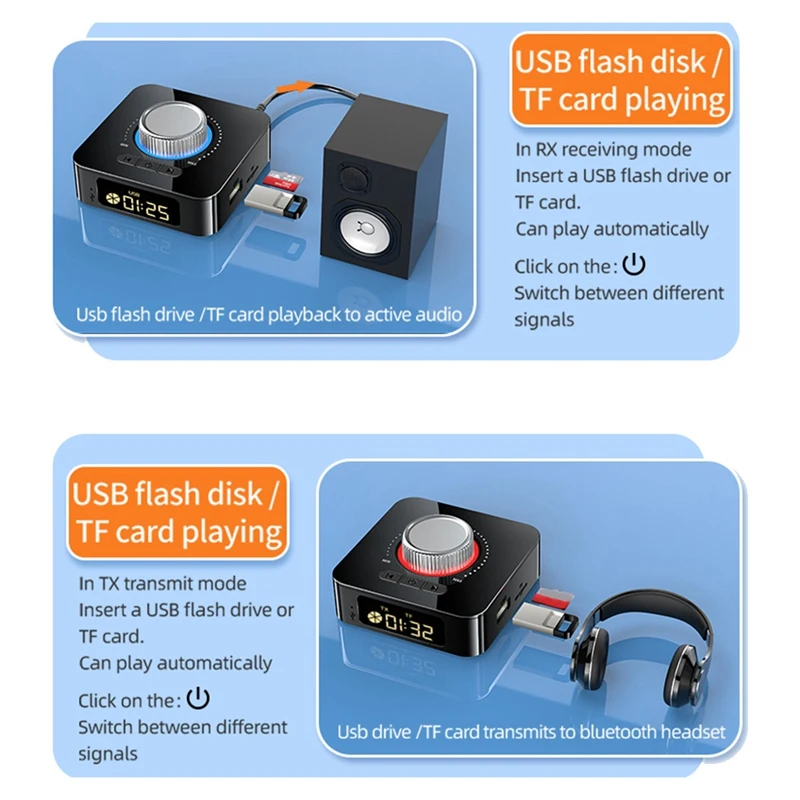 Bluetooth receptor transmissor led bt 5.0 áudio estéreo aux 3.5mm jack rca handsfree tv carro kit adaptador de áudio sem fio