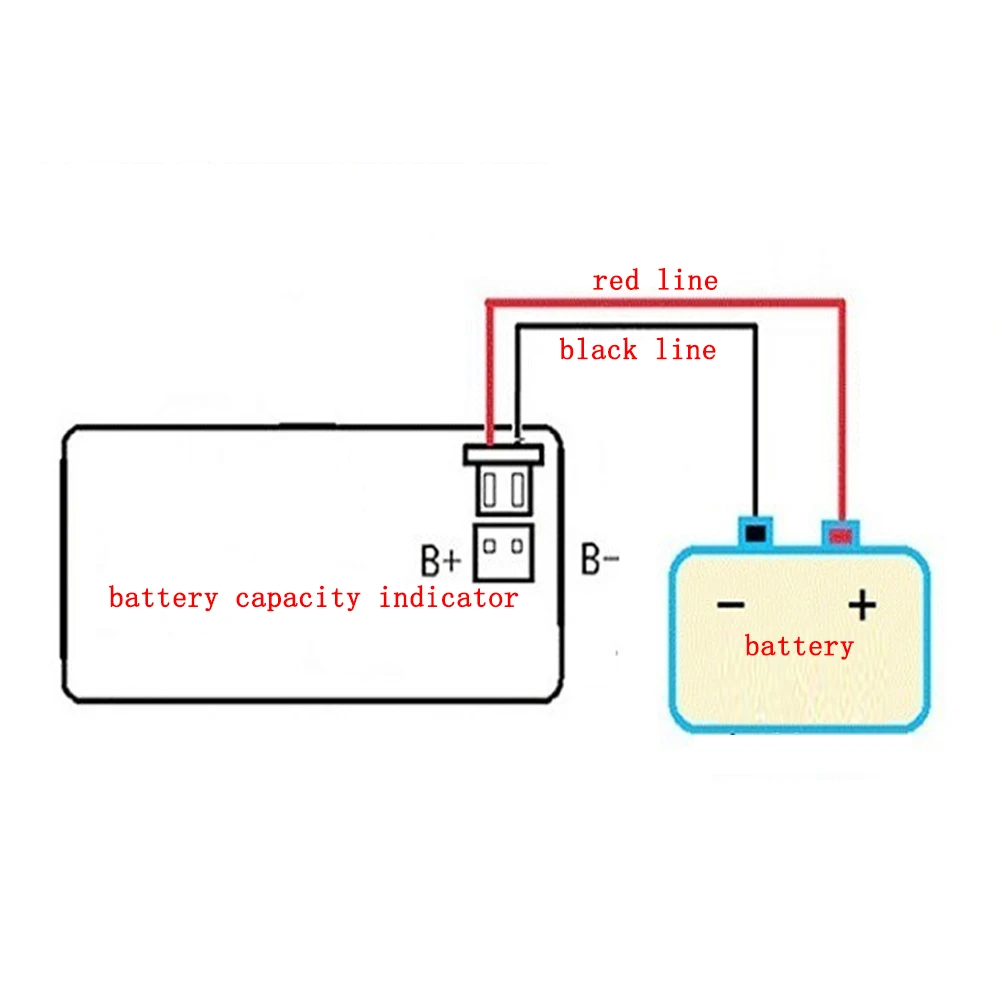 10-100V Universal  Acid Lead Lithium Battery Capacity Indicator LCD Voltmeter Voltage Tester with Cable