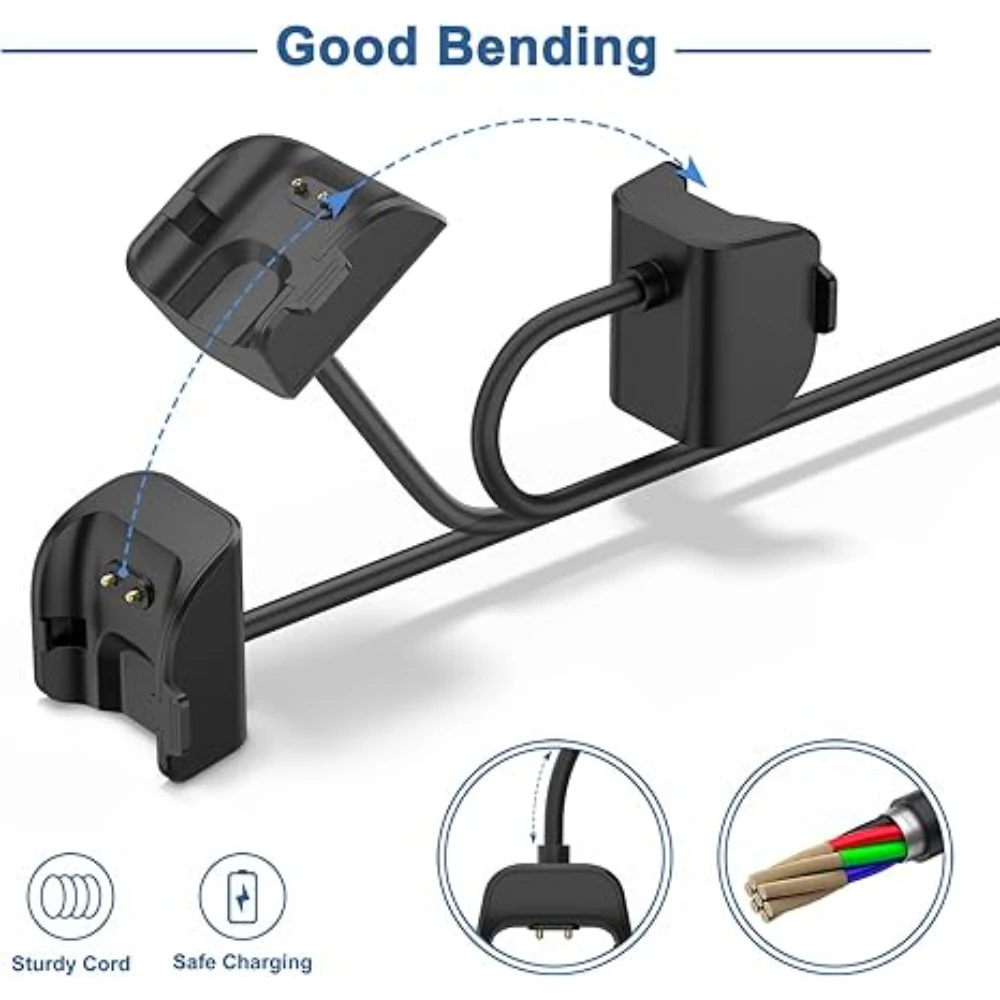 Replacement USB A charger (3.3ft/100cm) for Samsung Galaxy Fit 2 R220 smartwatch (does not support Gear Fit 2 and Fit e)