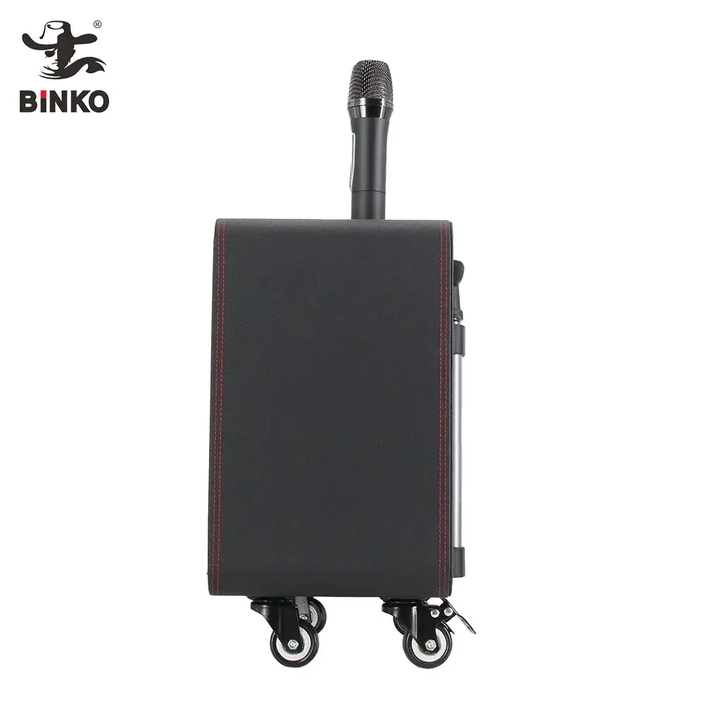 Father's Day Large discount High power professional party portable trolley outdoor wooden speaker system speakers