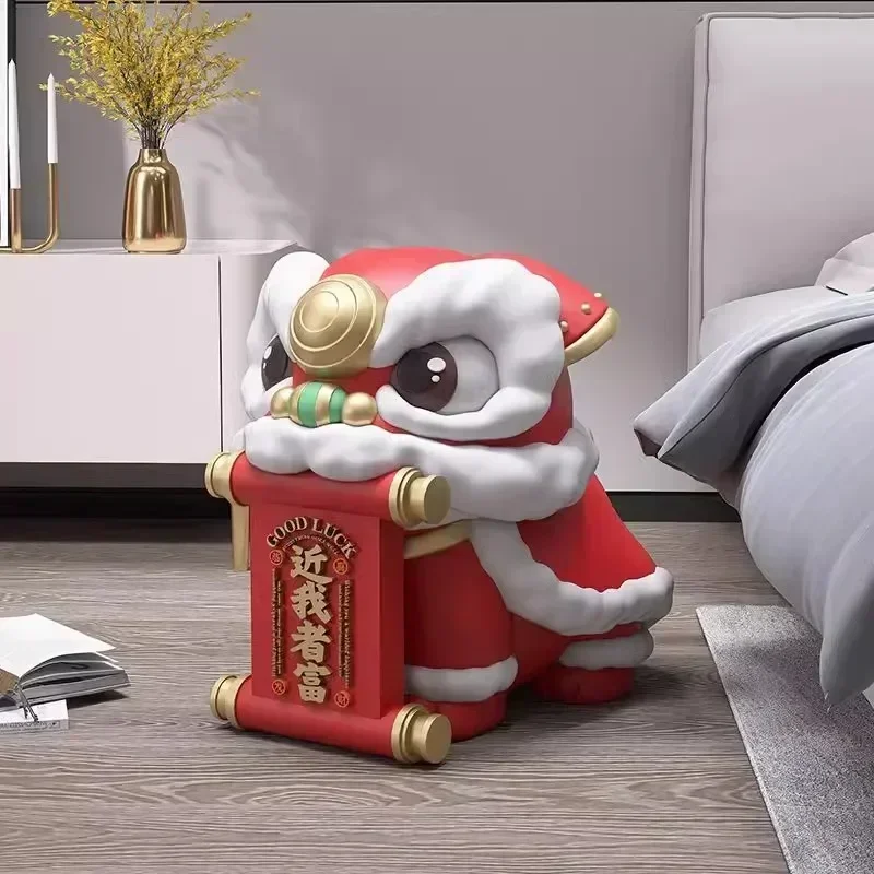 زخرفة أرضية رقص الأسد، زخرفة بجوار الأريكة في غرفة المعيشة، فتحة ترحيب لمتجر الرقص الأسد، هدية هووسورمينغ #3