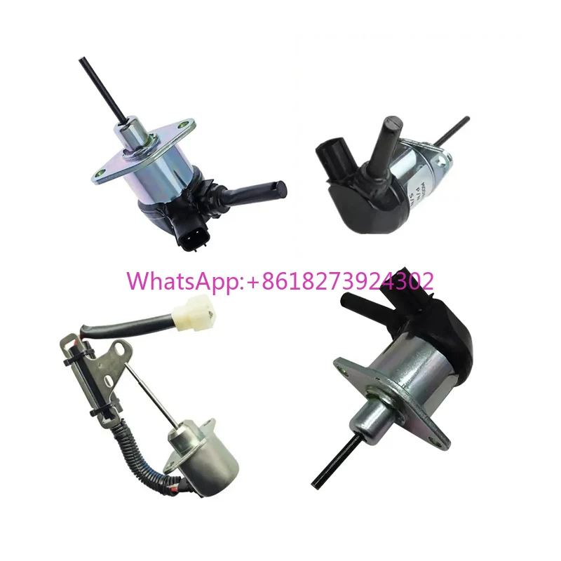 

For Kubota Excavator U15 U20 U30 and Harvester Engine Stop Solenoid Fuel Shut Off Solenoid D1105 V1505 Comp Guide Solenoid
