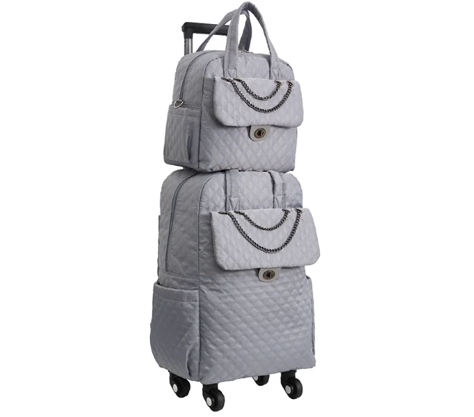 Women Carry on hand Luggage Rolling Bag Women Rolling Backpack Waterproof Travel  Wheeled Laptop Backpack Travel Trolley Bags