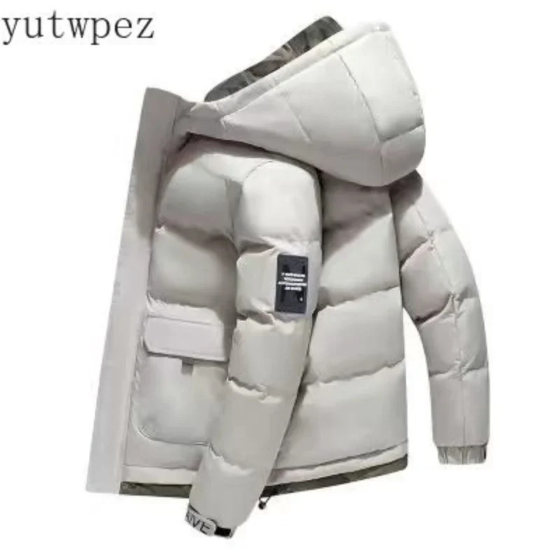 Men's Hooded Quilted Parka Thick Warm Winter Puffer Coat Loose Casual Cotton-Padded Jacket for Hiking Camping Skiing Travel 2026