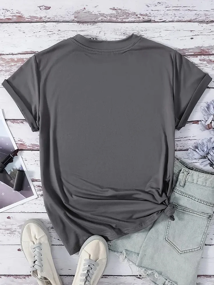 Y2K スタイルピュアコットンウォッシュ Tシャツ楽しいグラフィック Tシャツパターン夏服多用途ルーズ半袖