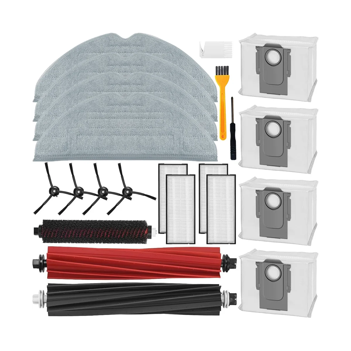 ل S8 Pro الترا استبدال أجزاء DuoRoller فرشاة تنظيف فرشاة أكياس الغبار مرشحات مناديل فرشاة جانبية
