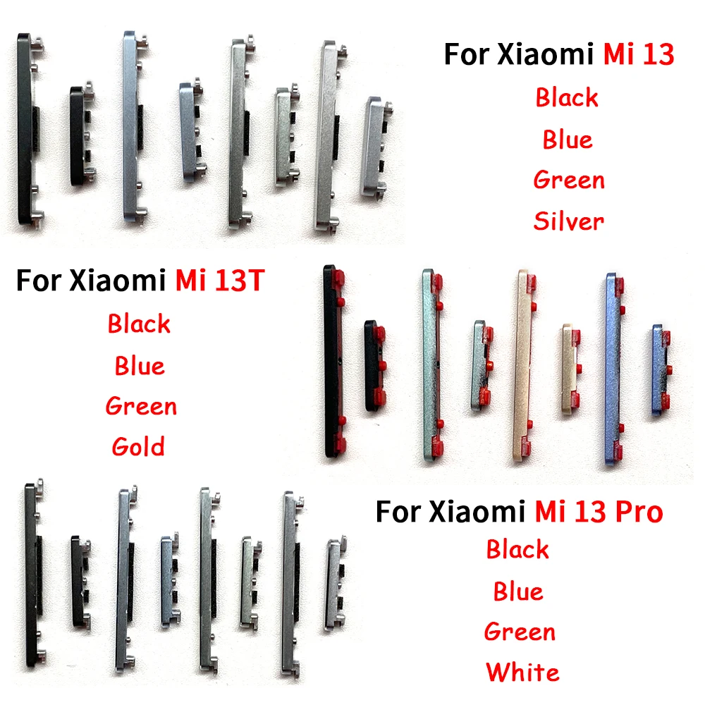 Great 1 piece For Xiaomi Mi 13 Pro 13T Side Keys Power and Volume Buttons Replacement