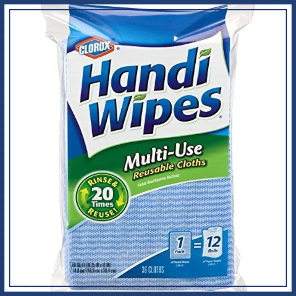 

Reusable Multi-Purpose Cleaning Cloths, 36 Count, Washable and Absorbent