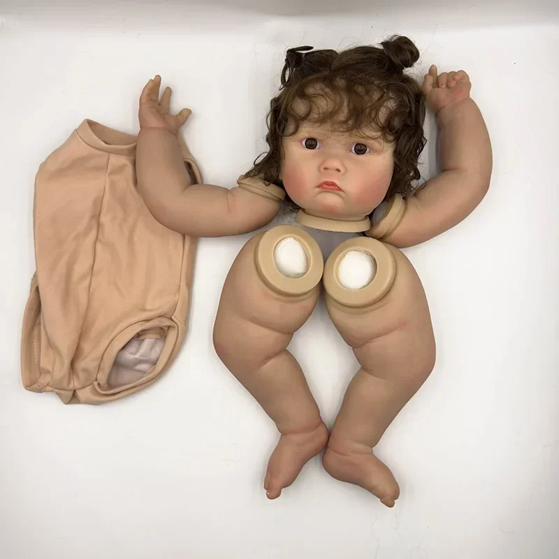 24 polegada já pintado kits charlotte bebê muito realista com veias detalhadas boneca kit bebe reborn artesanal reborn boneca peças