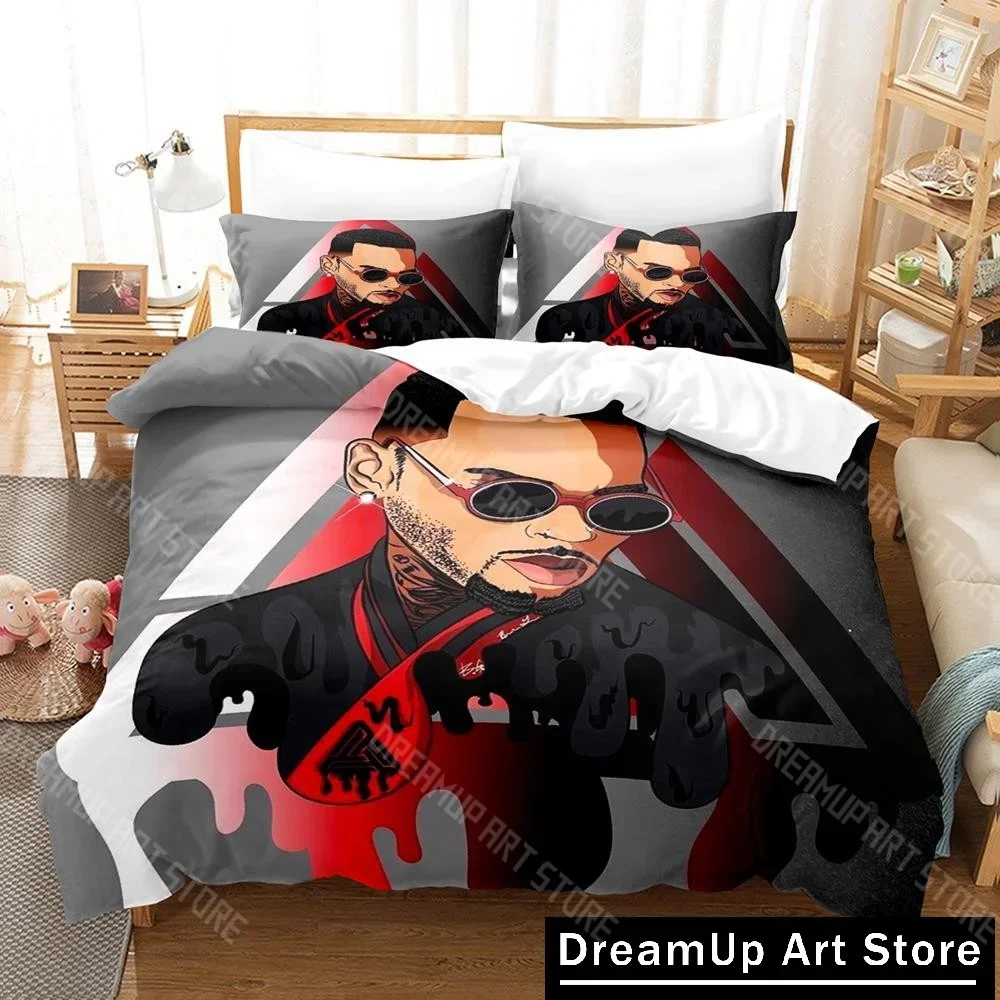 

Комплект постельного белья Chris Brown Single Twin Full Queen King Size Комплект постельного белья для взрослых и детей Комплекты пододеяльников для спальни 3D Аниме Комплект простыней