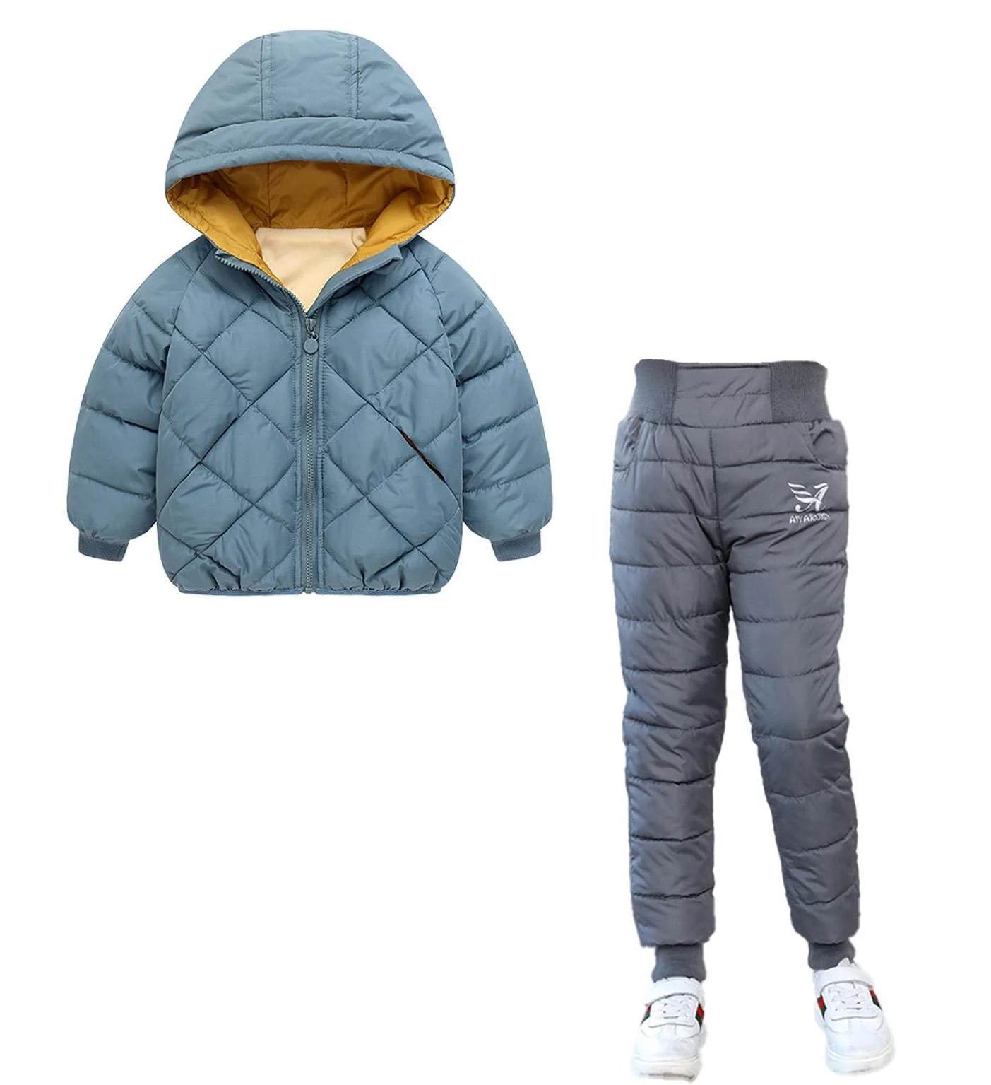 Children Winter Clothing Sets Baby Boy Keep Warm Hooded Down Jackets Pants Clothing For Girls Snowsuit Coats Ski Suit 2021 New