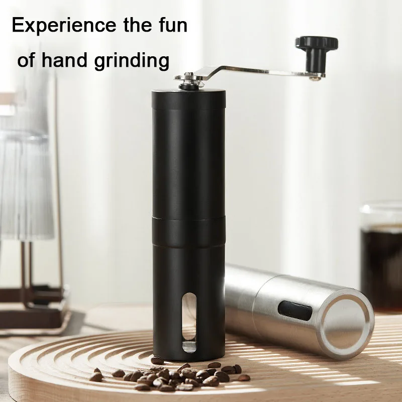 Кофемашина для кемпинга на открытом воздухе, ручная кофеварка в зернах, портативная ручная мини-кофемашина из нержавеющей стали, кофеварка