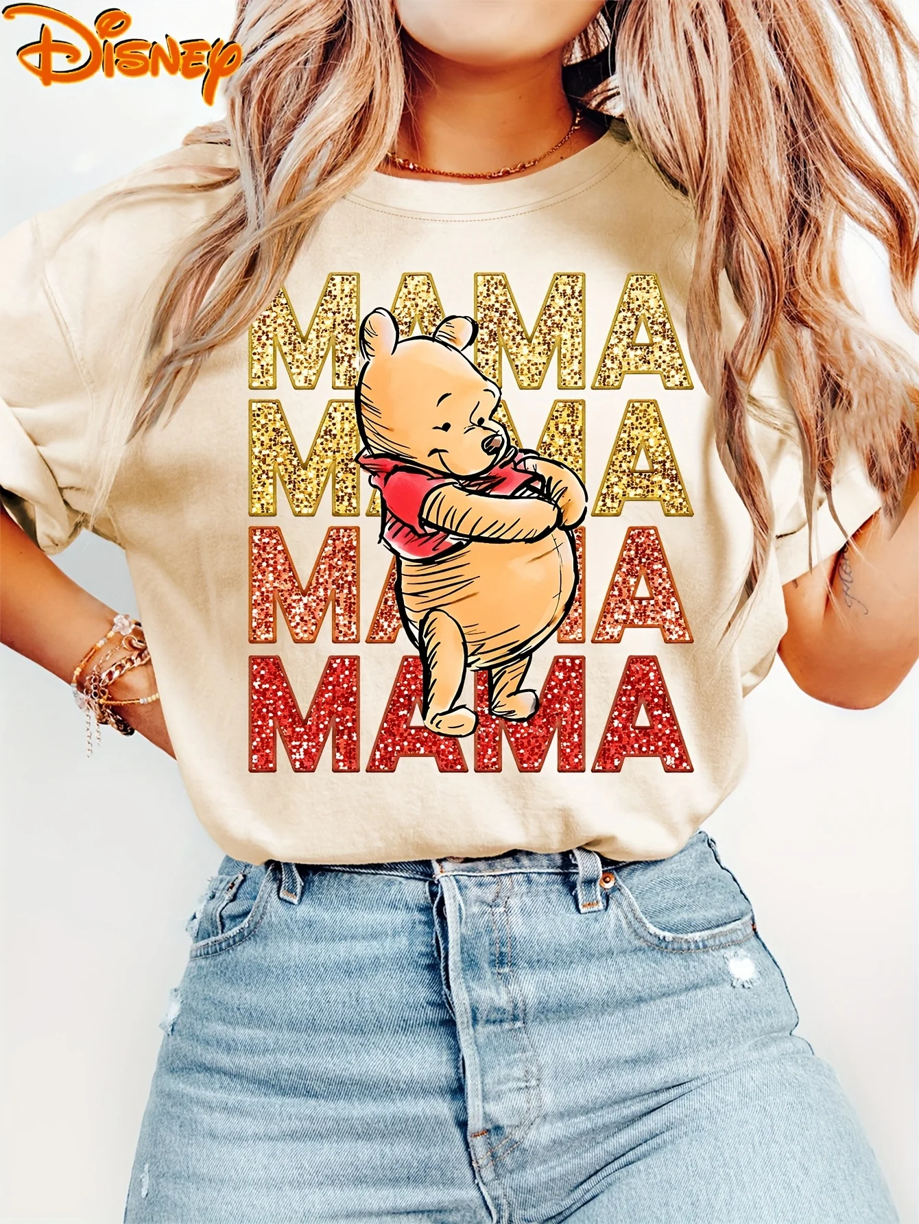 

Funny Women's Disney Winnie The Pooh & Tigger T Shirt Men Cotton Tee O-Neck Casual Oversize Short Sleeve Streetwear Vintage Tops