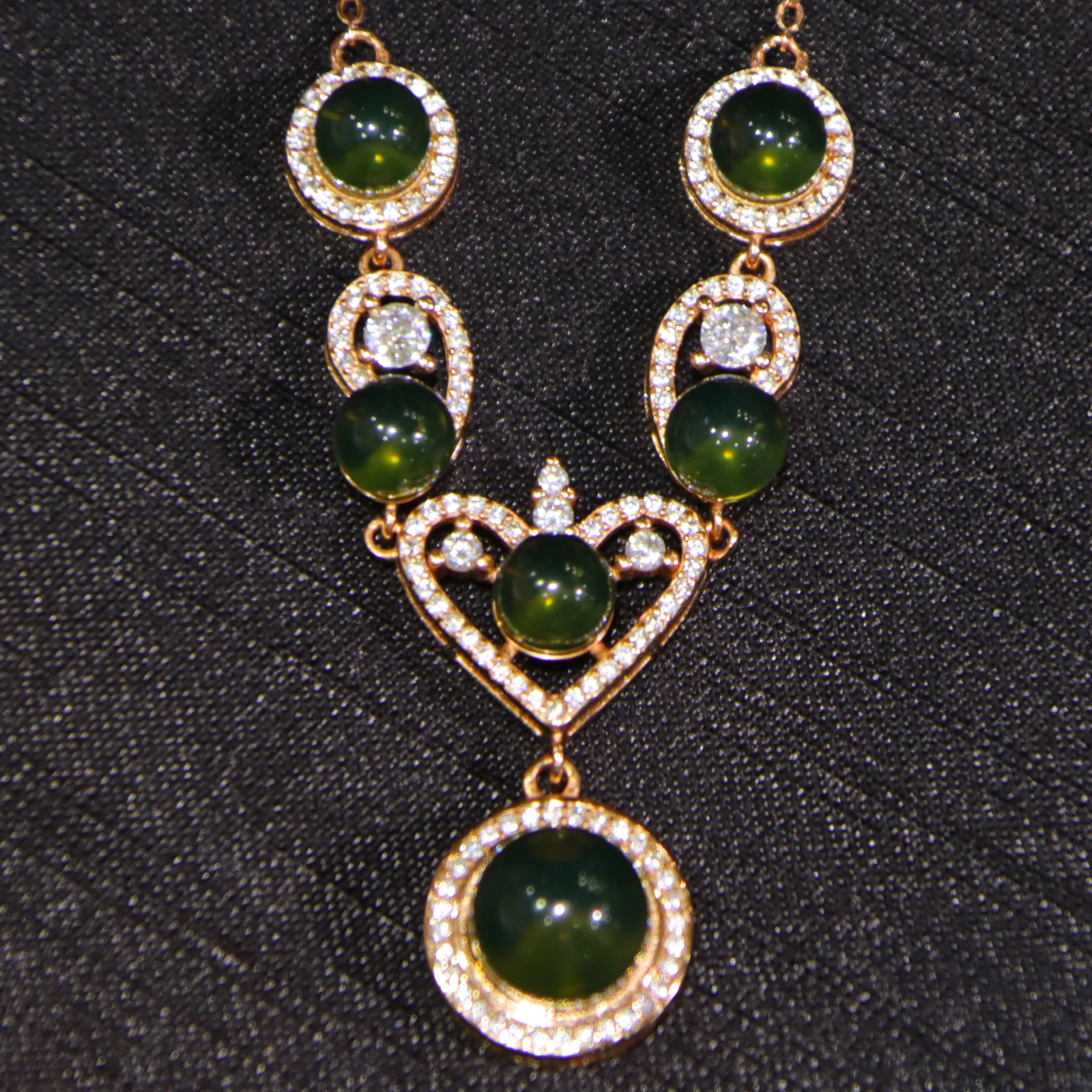 Natural Mexican Blue Amber Heart Pendant Sterling Silver Setting with 6 Natural Blue Amber Beads Bead Diameter 6 to 9mm