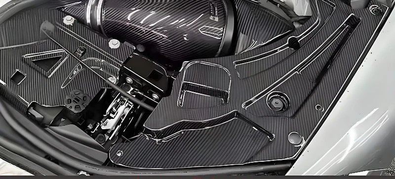 Dry Carbon Fiber Front Hood Inside Plate Cover G80 Bracket Trim Replacement for M4 G82 G83 M3 G81 Exterior Accessories