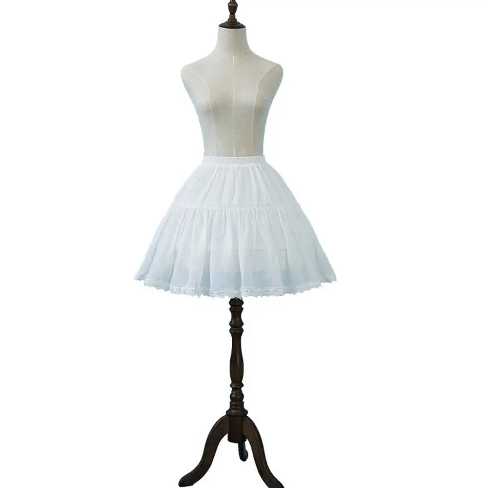 Laço crinoline underskirt petticoat hoop vestido branco gaiola de agitação ajustável