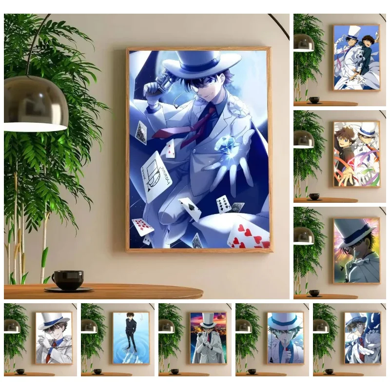 Detective Conan Diamond Painting 5D DIY Rhinestone Mosaic Kaitou Kid Wall Decor Anime Home Art Craft Gift