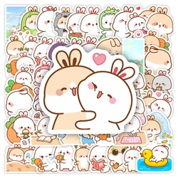 Kawaii Cartoon Rabbit Stickers Cute Bunny DIY Kids Toy Gift Waterproof Decal for Scrapbook Diary Phone Laptop Luggage Decorative