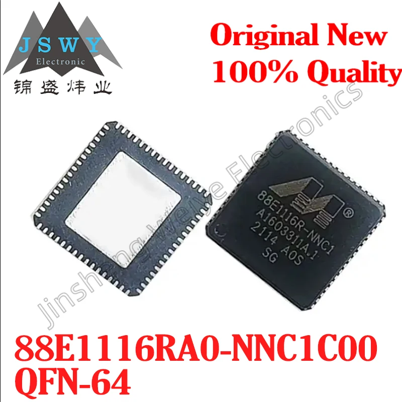 

(1/2PCS) 88E1116RA0-NNC1C00 QFN-64 88E1116RA0/Gigabit Ethernet physical layer transceiver chip/New original spot Electronic