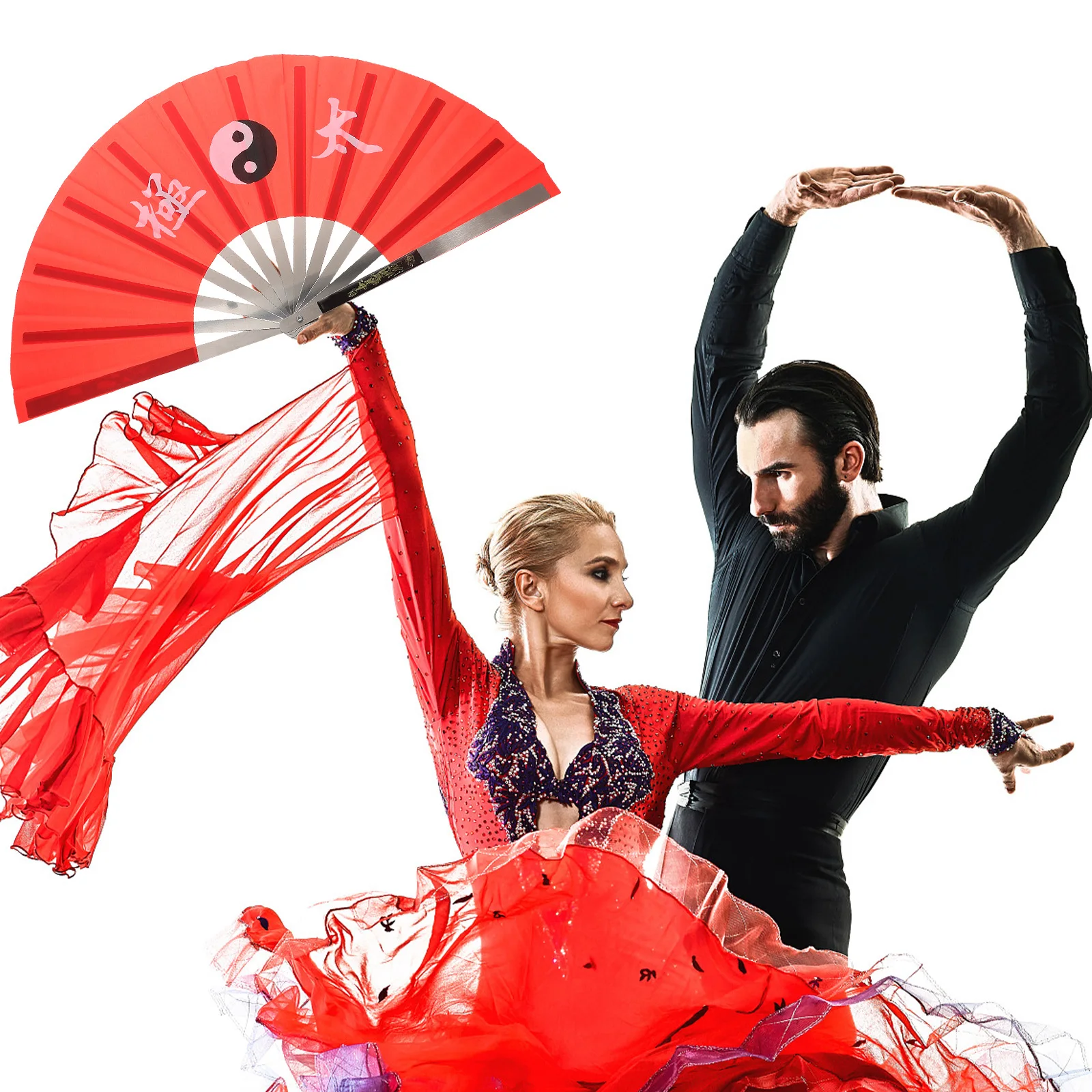 

Tai Chi Fan Chinese Kung Fu Folding Handheld Performance Dance Decorative Festival Gift Chinese Fan Kung Fu Performance Prop